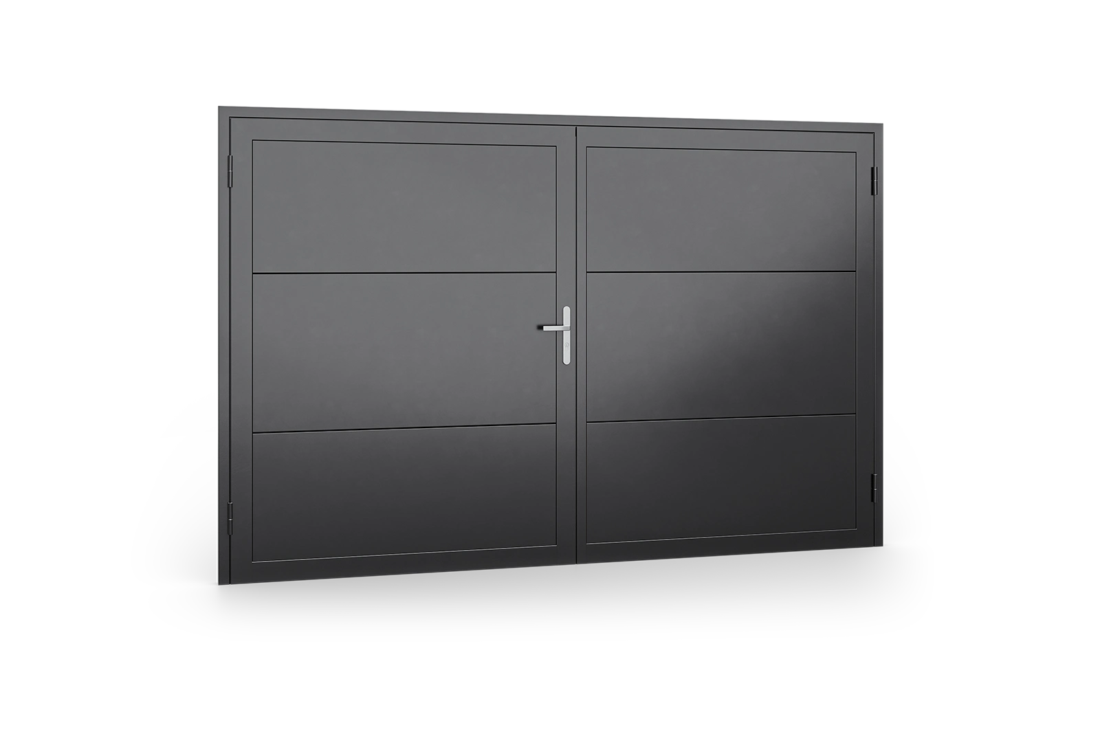 Side hinged garage doors